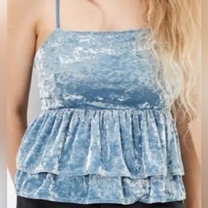 American Eagle Velvet Blue top